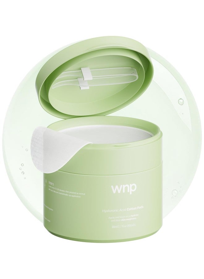 WNP Hyaluronic Acid Exfoliating Wet Pads with Salicylic Acid & Vitamins - Acne, Blackheads, Pores & Dark Spot Treatment - Resurfacing Facial Toner Pads for Radiant Skin - 80pcs - Image 1